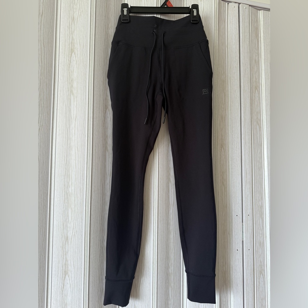 Black Track Pants Joggers Drawstring Waist